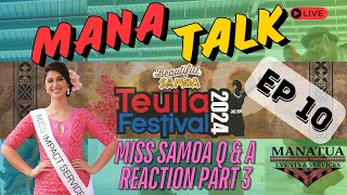 MANA TALK EP 10  MISS SAMOA Q amp A REACTION PT 3 Best of the girls [upl. by Gay]