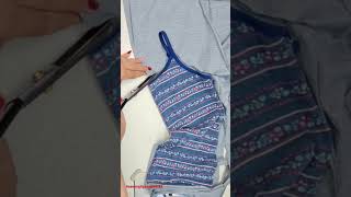 How to sew a crop top without a patternshorts [upl. by Lepley]