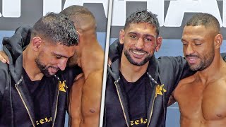 Amir Khan amp Kell Brook SQUASH BEEF after CLASSIC RIVAL fight [upl. by Anirahc]