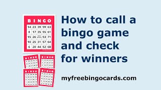 How to call a bingo game and verify winners [upl. by Arde]