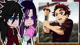 Hashira React to Tanjiro  Demon Slayer  Gacha React [upl. by Issy]