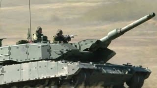 Canadian Army  Leopard 2A4M CAN Main Battle Tanks Live Firing  On The Move 720p [upl. by Chandra]