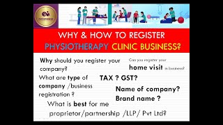 WHY amp HOW TO REGISTER YOUR PHYSIOTHERAPY CLINIC BUSINESS PARTNERSHIP VS LLP VS PVT LTD [upl. by Boelter]