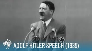 Adolf Hitler Speech at Krupp Factory in Germany 1935  British Pathé [upl. by Nivej581]