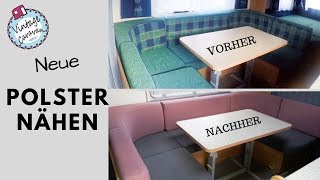 Wohnwagenpolster aus Bündchen nähen  Bürstner 550 TK [upl. by Huey]