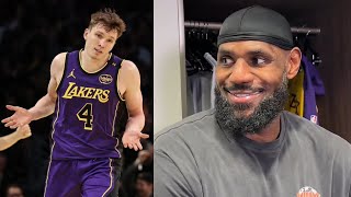 LeBron trolls 16 teams for passing on Dalton Knecht quotDid anybody watch him WTFquot 😂 [upl. by Scoville581]