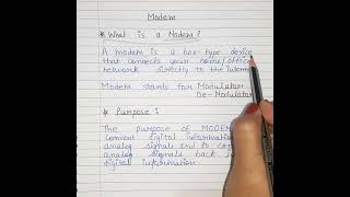 What is Modem full Explanation  Computer Nerworking  shorts modem computernetworking [upl. by Eiuqnom]