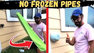 How To Winterize Water Faucets  Quick DIY  Freeze Prevention  Towel Bag and Tape Method [upl. by Luana508]