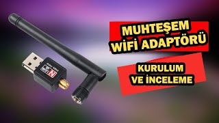 300 Mbps Wireless Adaptör Wifi 11N 80211BGN  Usb Wifi Anteni İnceleme [upl. by Grimaud]