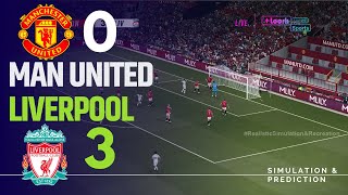 Manchester United 03 Liverpool Match Highilghts  2024 Premier League eFootball recreation [upl. by Ellerred531]