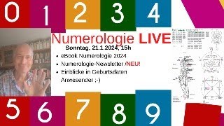 Numerologie LIVE  RatgebereBook 2024  NumerologieNewsletter  Einblicke in Geburtsdaten [upl. by Fonseca]