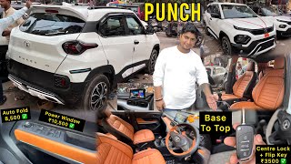 Tata Punch Pure Base to Top Modified 🔥 Punch Pure Modification with Price 🔥 [upl. by Adamina403]