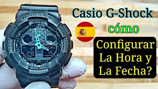 Casio GShock 5081 Cómo Configurar La Hora y La Fecha En Español Analógico y Digital [upl. by Nyleaj795]