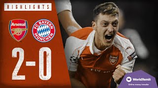 Arsenal 20 Bayern Munich  Arsenal Classics  Champions League highlights  2015 [upl. by Leong]