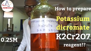 how to prepare potassium dicromate solution laboratory reagent [upl. by Gurevich849]