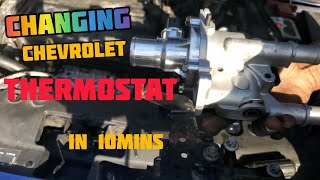 how to Change a chevy sonic 2018 Thermostat [upl. by Keil722]