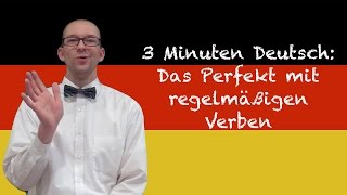 Das Perfekt mit regelmäßigen Verben  3 Minuten Deutsch Lektion 37 Auf Deutsch  Deutsch lernen [upl. by Hazeghi]