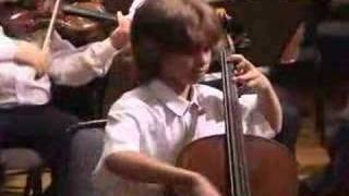 Daniel 9 yo plays J C Bachs Cello Concerto 3rd mov [upl. by Nelluc737]