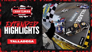 NASCAR Official Extended Highlights Lastlap wrecks caps off exciting Talladega Truck Series race [upl. by Jasmin]