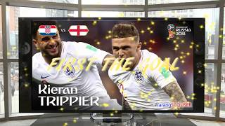 Kieran Trippier the GOAL  CELEBRATIONS Croatia v England I Wanna Dance with Somebody [upl. by Teagan]