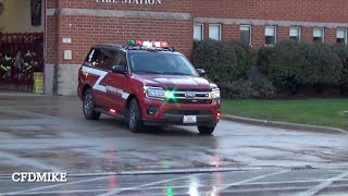 Evergreen Park Fire Department Battalion 4 And Ambulance 33 Responding [upl. by Adaurd]