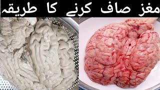 Magaz Saaf Karne Ka Asan Tarika Urdu amp Hindi How To Clean Mutton Brain Bheja Kaise Saaf Karte Hain [upl. by Enyale]