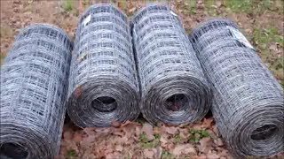 Homemade Woven Wire Unroller  Field Fencing De Reeler [upl. by Anirbus]