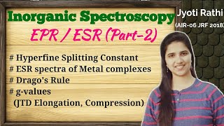 EPRESR Spectroscopy Inorganic chemistry Part2Electron spin resonance Spectroscopy for CSIRNET [upl. by Renaud]