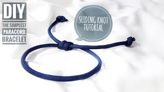 Bracelet Making Tutorial How To Tie A Bracelet DIY Basic Paracord Bracelet Sliding Knot Tutorial [upl. by Diandra]