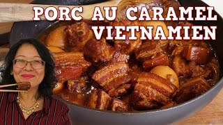 Porc au caramel vietnamien ‘Thịt kho tàu’  recette facile version avec du jus de coco [upl. by Elyn]