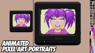 Animated pixel art portraits on a quot1988quot emulated Amiga Sakis Rubbish Heap 1 [upl. by Notyep645]