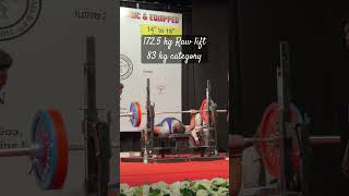 1725 kg raw lift national powerlifting championship shorts shortsfeed powerlifting motivation [upl. by Narcho]