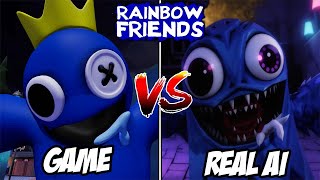 Rainbow Friends  Game VS Real Ai  Characters Comparison [upl. by Ahsemrak]