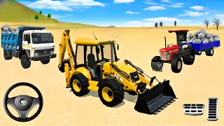 JCB 3dx loading Mud in TATA Tippers amp Tractors  Swaraj 855 Fe  New Holland 3630 4x4 Tractor [upl. by Prima]