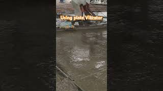 Using plate Vibrator  vdf  trimax flooring [upl. by Araiet]