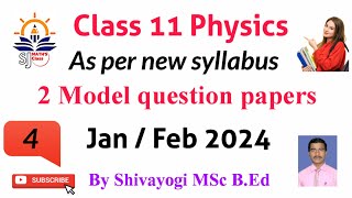 class 11 physics question paper  2 Model question paper  Annual exam 2024  1st pu physics [upl. by Kim]