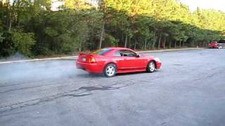 Turbo V6 Mustang Burnout [upl. by Theadora]