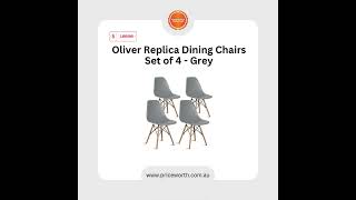 Oliver Replica Dining Chairs Set of 4  Grey [upl. by Iffar712]