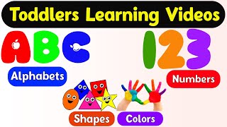 Preschool Learning Videos For 3 Year Olds  Kindergarten Learning Videos  Toddlers Learning Videos [upl. by Fellows]