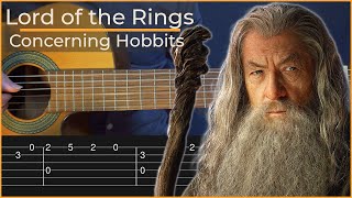 Concerning Hobbits  Lord of the Rings Simple Guitar Tab [upl. by Assiram]