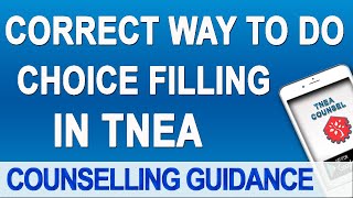 CORRECT WAY TO DO CHOICE FILLING IN TNEA  CHOICE FILLING amp LOCKING IN TNEA STEP BY STEP PROCEDURE [upl. by Claretta]