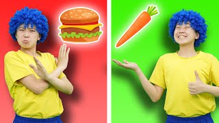 Healthy Food 🍅🥦 vs Junk Food Song 🌭🍔  More Nursery Rhymes amp Kids Songs  Hahatoons Songs [upl. by Peti]