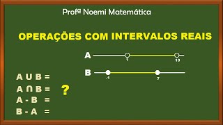 OPERAÇÕES COM INTERVALOS REAIS  EXERCÍCIOS [upl. by Oderfliw449]