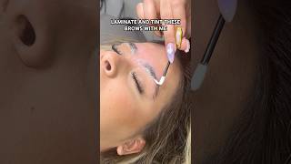 Lamination and tint service in 30 seconds 🤯Located in New York New Jersey area✨brows browshaping [upl. by Alinoel]