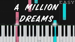 How To Play The Greatest Showman  A Million Dreams  Piano Tutorial Lesson  Sheets [upl. by Kimura]