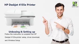 HP Deskjet 4155e printer setup  Unbox HP Deskjet 4155e printer  WiFi setup [upl. by Adym]