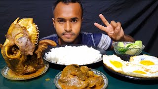 ASMR Goat Head Curry Mutton Liver Sunny Side Up Eggs Rice amp Salad Eating Sounds [upl. by Fiorenza87]