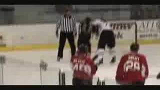 NHL Blackhawks Camp Hockey Fight 2008  Aliu vs McNeely [upl. by Esenaj121]