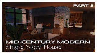 ROVILLE MidCentury Modern Single Story House SPEEDBUILD Part 3 Interior [upl. by Imar]