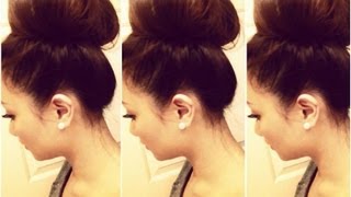 How to Big Hair Bun Tutorial  HAUSOFCOLOR [upl. by Nosnorb]